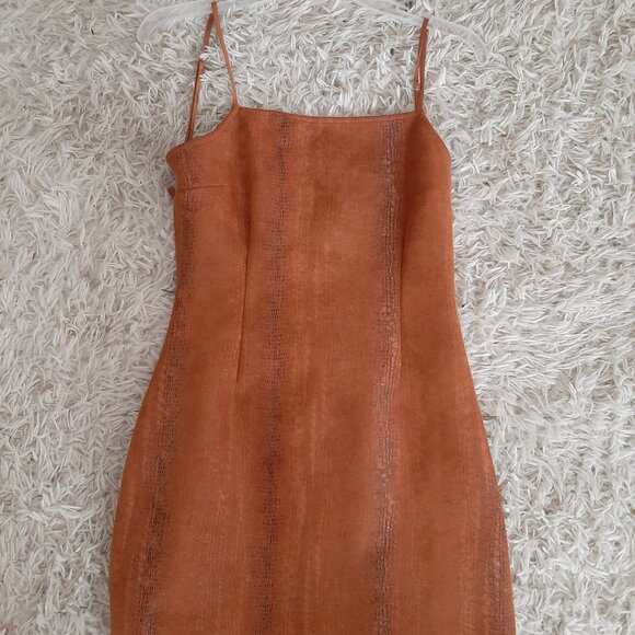 Dresses & Skirts - Dark Burnt SnakeSkin Backless dress